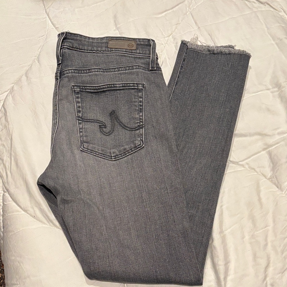 Ag Adriano Goldschmied Charcoal Ankle Jeans